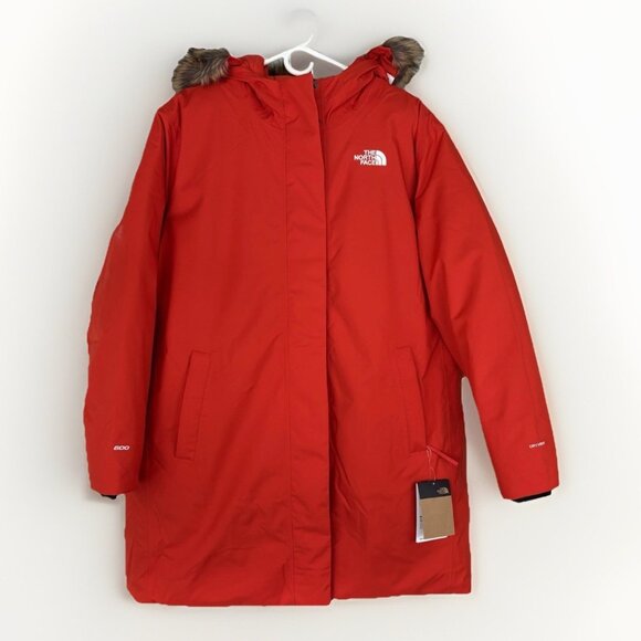 The North Face Women Arctic Parka Down Coat 600 Fill Fiery Red Plus Sz 2XL NWT - Picture 2 of 14